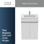 Ideal Standard Eurovit+ 60cm Floor Standing Vanity Unit with 2 Doors - Gloss White