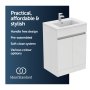 Ideal Standard Eurovit+ 60cm Floor Standing Vanity Unit with 2 Doors - Gloss White