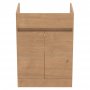 Ideal Standard Eurovit+ 60cm Floor Standing Vanity Unit with 2 Doors - Natural Oak