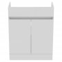 Ideal Standard Eurovit+ 65cm Semi Countertop Basin Unit with 2 Doors - Gloss White