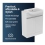 Ideal Standard Eurovit+ 65cm Semi Countertop Basin Unit with 2 Doors - Gloss White