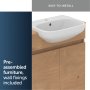 Ideal Standard Eurovit+ 65cm Semi Countertop Basin Unit with 2 Doors - Natural Oak