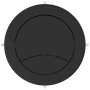 Armitage Shanks Conceala 3 Crescent Pneumatic Dual Flush Push Button - Black