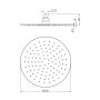 Abacus Emotion Round Fixed Shower Head 250mm - Brushed Brass