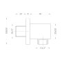 Abacus Emotion Square Wall Outlet Shower Valve - Matt Black