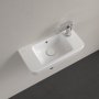 Villeroy & Boch O.Novo 500mm Wall-Hung Cloakroom Basin with Overflow - Right Hand