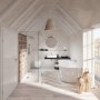 Villeroy & Boch Oberon 2.0 1800 x 800mm Back-To-Wall Double-Ended Bath - White Alpin