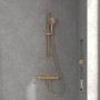 Villeroy & Boch Verve Exposed Shower Kit Including Riser Rail, Hose & Hand Shower - Brushed Gold