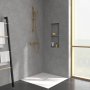 Villeroy & Boch Verve Exposed Shower Kit Including Riser Rail, Hose & Hand Shower - Brushed Gold
