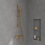 Villeroy & Boch Universal Exposed Round Thermostatic Shower Mixer - Brushed Gold