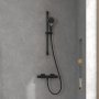 Villeroy & Boch Universal Exposed Square Thermostatic Shower Mixer - Matt Black
