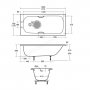 Ideal Standard Simplicity 150 x 70cm Steel Bath with Chrome Plated Grips