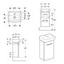 Geberit Selnova 360mm Cloakroom Vanity Unit & Basin - Lava