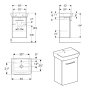 Geberit Selnova 450mm Vanity Unit & Basin - White