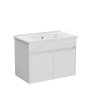 Vitra S50+ 800mm 2 Door Vanity Unit & Basin - Gloss White