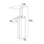 Coram Boston Toilet Brush & Holder - Polished Stainless Steel