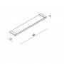 Essential Urban Square 60cm Glass Shelf