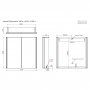 Essential Sleek 600 x 650mm Mirrored Double Door Cabinet
