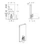 Geberit Monolith Plus for Back-to-Wall WC (114cm) - Lava Glass / Black Chrome