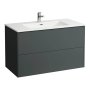Laufen Pro S 1000mm Vanity Unit with Two Drawers & Basin  - Traffic Grey