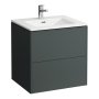 Laufen Pro S 600mm Vanity Unit with Two Drawers & Basin  - Traffic Grey