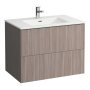 Laufen Pro S 800mm Vanity Unit with Two Drawers & Basin  - Light Elm