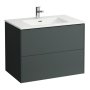 Laufen Pro S 800mm Vanity Unit with Two Drawers & Basin  - Traffic Grey