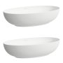 Laufen Alessi 1600mm Drawer Element with Left & Right Oval Cut-Out - Pearl Beige