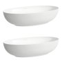 Laufen Alessi 1600mm Drawer Element with Left & Right Oval Cut-Out - Pearl Beige