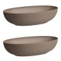 Laufen Alessi 1600mm Drawer Element with Left & Right Oval Cut-Out - Pearl Beige