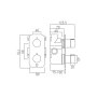 Vado Individual Tablet Altitude 1 Outlet Thermostatic Shower Valve - Brushed Bronze