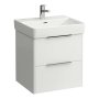 Laufen Base 520 x 440mm 2 Drawer Vanity Unit & Basin - Gloss White - Stock Clearance