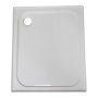 Coram 1000 x 800mm Stone Resin Shower Tray with 4 Upstands - White