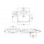 Essential Violet 52cm Semi Recessed Basin