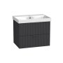 Tavistock Cadence 600mm Wall-Mounted Vanity Unit - Fluted Storm Grey