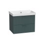 Tavistock Cadence 600mm Wall-Mounted Vanity Unit - Fluted Viridian Green