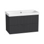 Tavistock Cadence 800mm Wall-Mounted Vanity Unit - Fluted Storm Grey