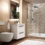 Ideal Standard i.life 1200mm Wetroom Panel with Bottom Profile - Bright Silver