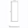 Ideal Standard i.life 700mm Wetroom Panel with Bottom Profile - Bright Silver