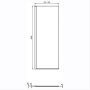Ideal Standard i.life 800mm Wetroom Panel with Bottom Profile - Bright Silver