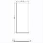 Ideal Standard i.life 900mm Wetroom Panel with Bottom Profile - Bright Silver