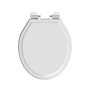 Tavistock Secure Fix Toilet Seat with Chrome Hinges - White