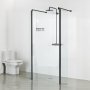 Roman Haven Select 1100mm Linear Wetroom Panel (8mm) - Matt Black