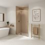 Coram Optima 6 1100mm Sliding Door Shower Enclosure - Brushed Gold