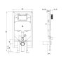 Abacus Slimline 90mm WC Frame with Dual Flush Cistern