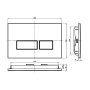 Abacus Trend 2 Flush Plate - Satin
