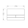 Abacus Edge Flush Plate - Brass