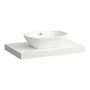 Laufen Lani 800mm Countertop with Installation Brackets (Centre Cut-Out) - Matt White