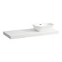 Laufen Lani 1200mm Countertop with Installation Brackets (Right Cut-Out) - Matt White