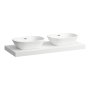 Laufen Lani 1200mm Countertop with Installation Brackets (Left & Right Cut-Out) - Matt White